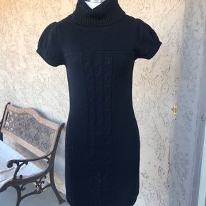 Pink Rose Cable Knit Sweater Dress